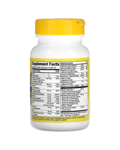 Диабетические мультивитамины, Alive! Diabetic Multivitamin, Nature's Way, 60 таблеток