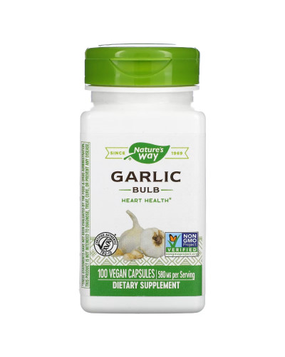 Часник, 580 мг, Garlic Bulb, Nature's Way, 100 вегетаріанських капсул