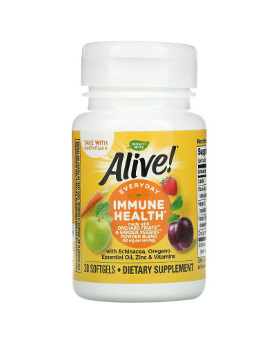 Здоровий імунітет, Alive! Immune Health, Nature's Way, 30 гелевих капсул
