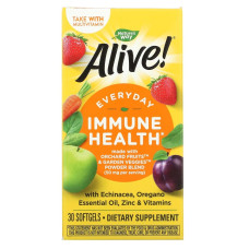 Здоровый иммунитет, Alive! Immune Health, Nature's Way, 30 гелевых капсул