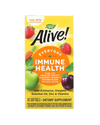 Здоровий імунітет, Alive! Immune Health, Nature's Way, 30 гелевих капсул
