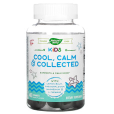 Поддержка детского спокойствия, вкус винограда, Kids, Cool, Calm&Collected, Ages 8 +, Nature's Way, 40 жевательных конфет