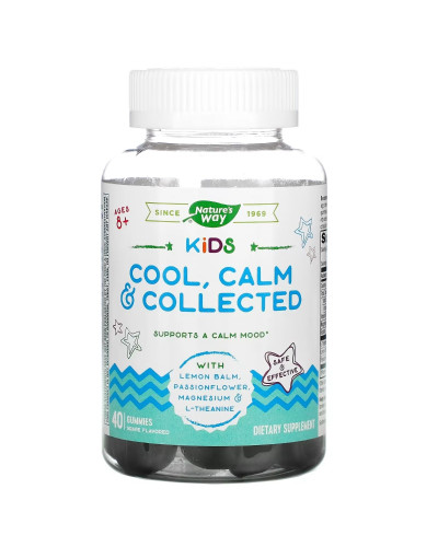 Підтримка дитячого спокою, смак винограду, Kids, Cool, Calm&Collected, Ages 8+, Nature's Way, 40 жувальних цукерок