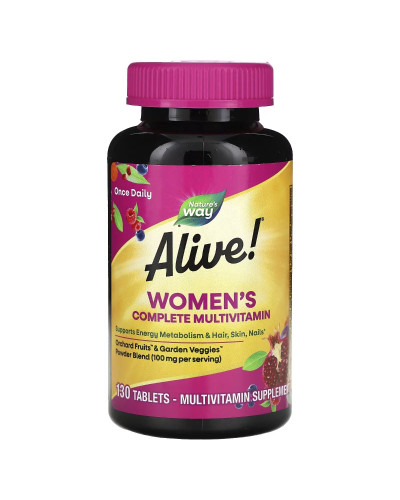 Комплекс мультивітамінів для жінок, Alive! Women's Complete Multivitamin, Nature's Way, 130 таблеток