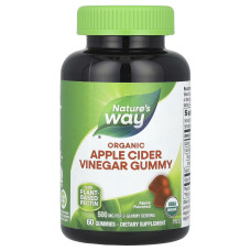 Яблочный уксус, 500 мг, Organic Apple Cider Vinegar Gummies, Nature's Way, 60 жевательных конфет