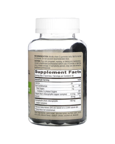 Хлорофіл, 100 мг, смак фруктів, Chlorophyll Gummies, Nature's Way, 60 жувальних цукерок Хлорофіл, 100 мг, смак фруктів, Chlorophyll Gummies, Nature's Way, 60 жувальних цукерок