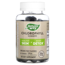 Хлорофилл, 100 мг, вкус фруктов, Chlorophyll Gummies, Nature's Way, 60 жевательных конфет