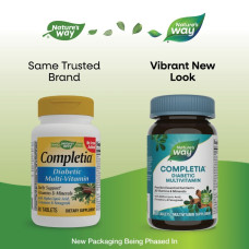 Мультивитамины для Диабетиков, Completia, Diabetic Multi-Vitamin, Nature's Way, 60 таблеток