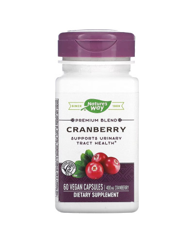 Клюква, премиум-смесь, 400 мг, Cranberry, Nature's Way, 60 вегетарианских капсул