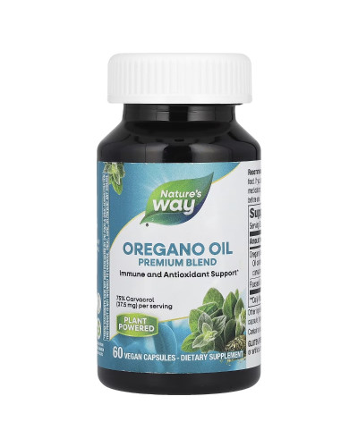 Олія орегано, Преміальна суміш, Oregano Oil, Premium Blend, Nature's Way, 60 вегетаріанських капсул