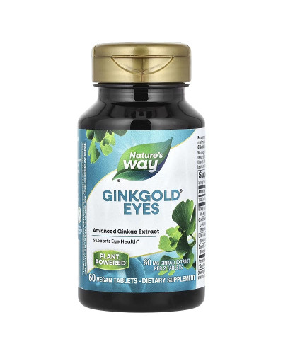 Комплекс для глаз из гинкго билоба, 60 мг, Ginkgold Eyes, Nature's Way, 60 таблеток
