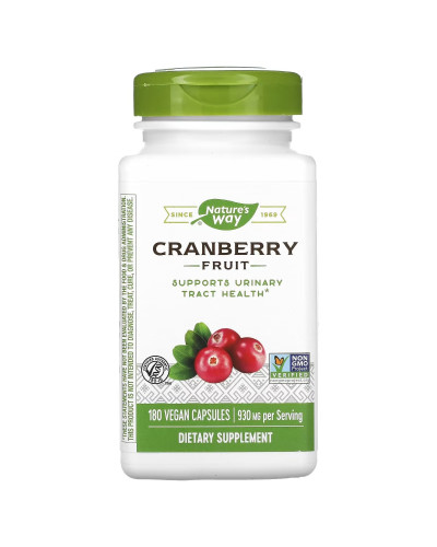 Журавлина, 930 мг, Cranberry Fruit, Nature's Way, 180 вегетаріанських капсул
