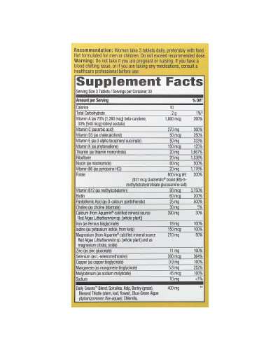 Мультивітаміни для жінок, Alive! Max3 Potency, Women's Complete Multivitamin, Nature's Way, 90 таблеток