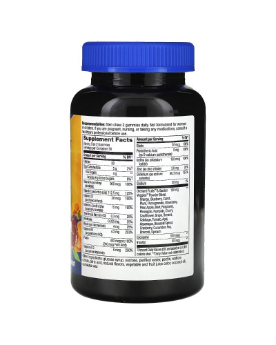 Мультивітаміни для чоловіків, смак фруктів, Alive! Men's Gummy Multivitamin, Nature's Way, 60 жувальних таблеток