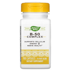 Комплекс витаминов B, B-50 Complex, Nature's Way, 100 капсул