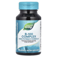Комплекс витаминов B, B-100 Complex, Nature's Way, 60 капсул