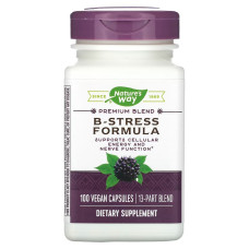Стресс формула В-Комплекс, премиум-смесь, B-Stress Formula, Nature's Way, 100 вегетарианских капсул