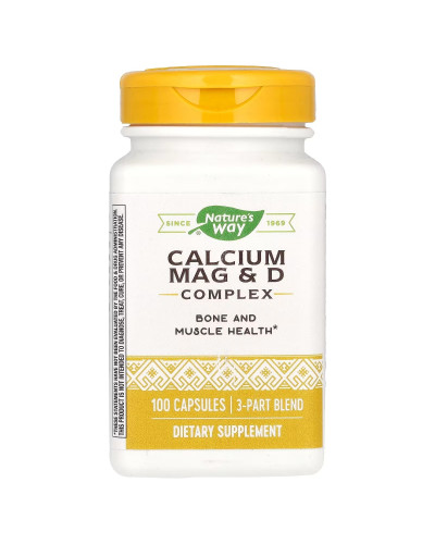 Комплекс кальцій, магній та вітамін D, Calcium Mag & D Complex, Nature's Way, 100 капсул
