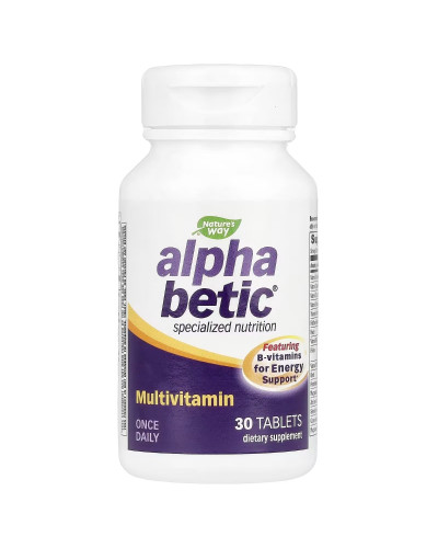 Мультивітаміни для людей з діабетом або преддіабетом, Alpha Betic Multivitamin, Nature's Way, 30 таблеток