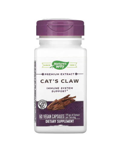 Котячий кіготь, преміум екстракт, 175 мг, Premium Extract, Cat's Claw, Nature's Way, 60 вегетаріанських капсул