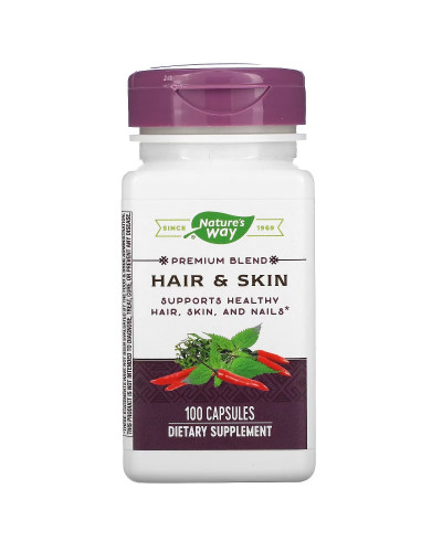 Здоров'я волосся, шкіри та нігтів, Hair & Skin, Nature's Way, 100 капсул