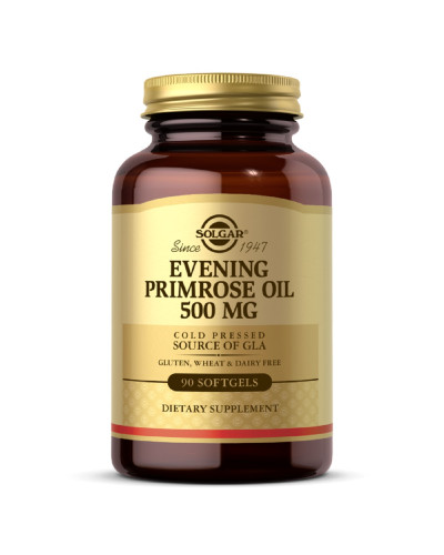 Масло Примулы Вечерней 500 мг, Evening Primrose Oil, Solgar, 90 желатиновых капсул