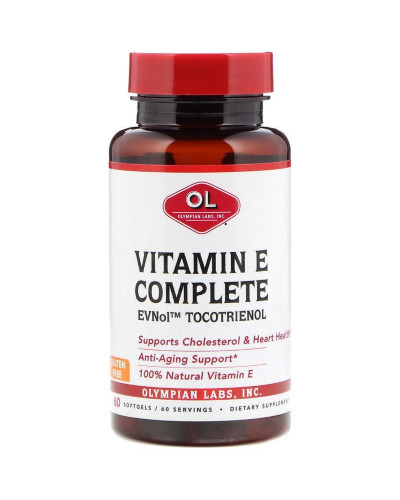 Комплекс Вітаміну Е, Токотрієнол, Vitamin E Complete, Olympian Labs, 60 капсул