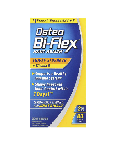 Здоровье суставов c витамином Д, тройная сила,  Joint Health + Vitamin D, Osteo Bi-Flex, 80 таблеток
