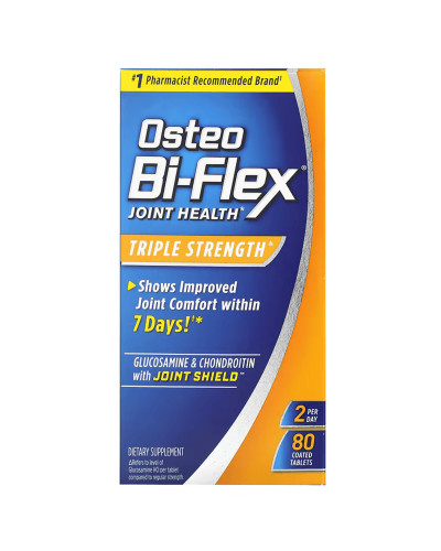 Здоровье суставов, тройная сила,  Joint Health, Triple Strength, Osteo Bi-Flex, 80 таблеток