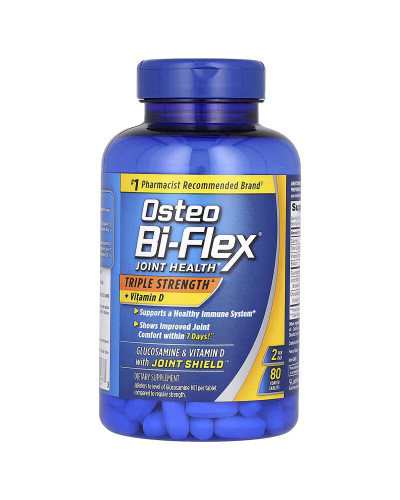 Здоровье суставов c витамином Д, тройная сила,  Joint Health + Vitamin D, Osteo Bi-Flex, 80 таблеток