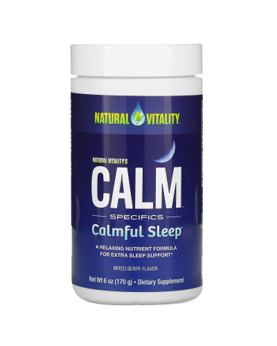 Напиток для спокойного сна, вкус ягод, CALM Specifics, Calmful Sleep, Natural Vitality, 170 гр