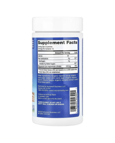 Цитрат Магния, 330 мг, вкус апельсина, CALM, Magnesium Supplement, Natural Vitality, 120 жевательных конфет