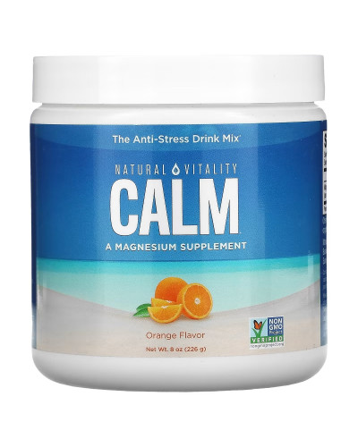 Антистрессовый напиток, вкус апельсина, CALM, Orange, Natural Vitality, 226 гр