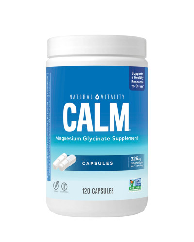 Глицинат Магния, 325 мг, CALM, Magnesium Glycinate, Natural Vitality, 120 капсул