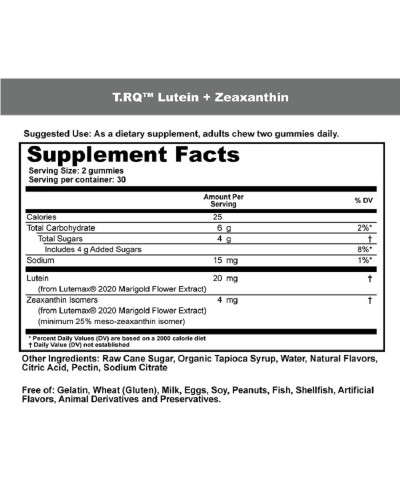 Лютеин и Зеаксантин, фруктовый вкус, Lutein and Zeaxanthin, T-RQ, 60 жевательных конфет Лютеин и Зеаксантин, фруктовый вкус, Lutein and Zeaxanthin, T-RQ, 60 жевательных конфет