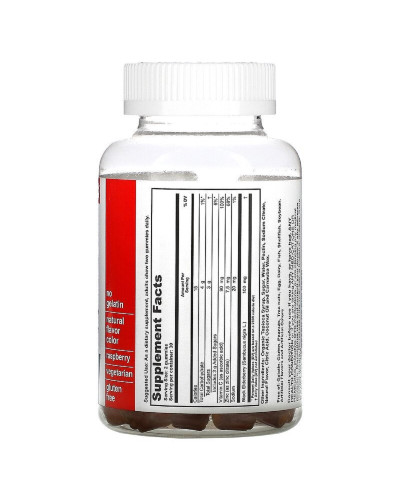 Бузина, вкус малины, Elderberry, T-RQ, 60 жевательных конфет