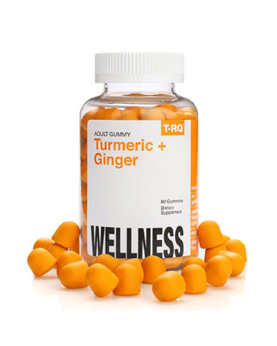 Куркума и Имбирь, фруктовый вкус, Turmeric + Ginger, T-RQ, 60 жевательных конфет