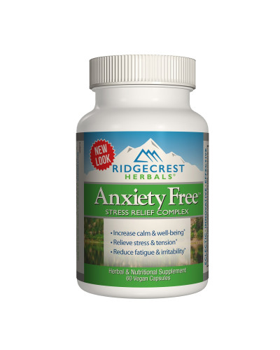 Комплекс для Снижения Стресса, Anxiety Free, RidgeCrest Herbals, 60 гелевых капсул