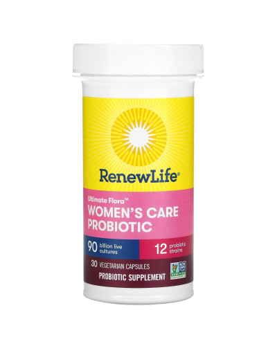 Пробиотик для женщин, 90 млрд КОЕ, Ultimate Flora, Women's Care Probiotic, Renew Life, 30 вегетарианских капсул