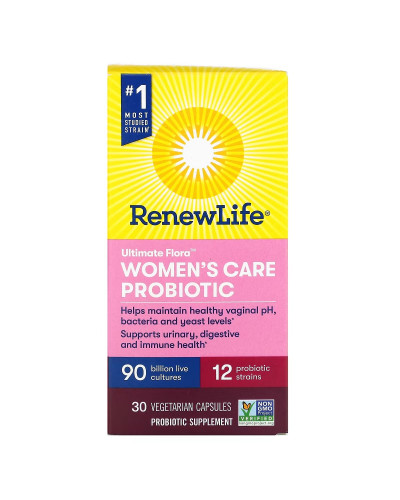 Пробиотик для женщин, 90 млрд КОЕ, Ultimate Flora, Women's Care Probiotic, Renew Life, 30 вегетарианских капсул