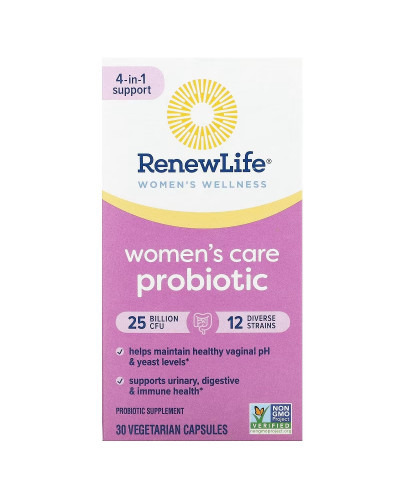 Пробиотик для женщин, 25 млрд КОЕ, Ultimate Flora, Women's Care Probiotic, Renew Life, 30 вегетарианских капсул