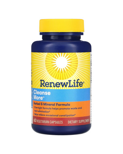 Комплекс Детоксикация (Средство от Запора), Cleanse More, Renew Life, 60 вегетарианских капсул.