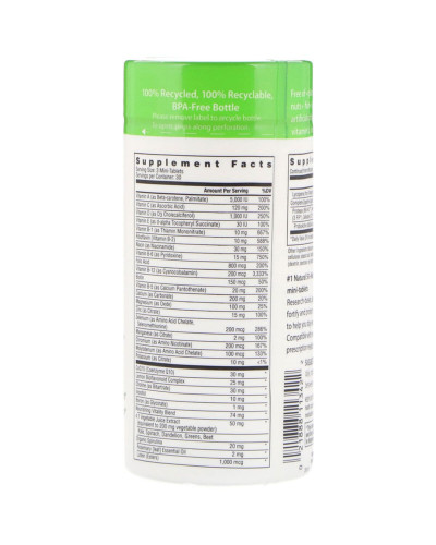 50+ Пищевые Мультивитамины для взрослых, Food-Based Multivitamin, Rainbow Light, 90 мини таблеток