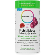 Пробиотики, Вкус ягод, Probiolicious Probiotic Gummies, Delicious Berry Flavor, Rainbow Light, 50 жевательных конфет