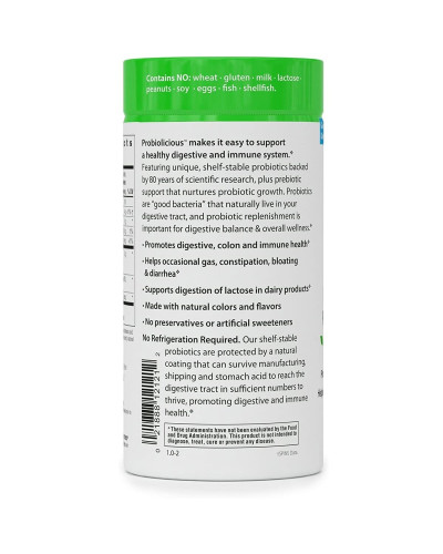 Пробіотики, Смак ягід, Probiolicious Probiotic Gummies, Delicious Berry Flavor, Rainbow Light, 50 жувальних цукерок