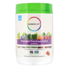 Мультивитамины для беременных, Тропический вихрь, Prenatal Precious Gems Gummies, Rainbow Light, 180 жевательных конфет