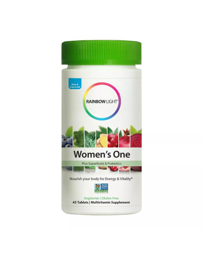 Мультивитамины высокой эффективности для Женщин, Superfoods Women's One, Non-GMO, Rainbow Light, 45 таблеток