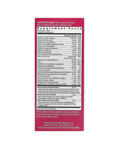 Мультивитамины для женщин 50+, Women's One 50+, High Potency, Rainbow Light, 60 таблеток Мультивитамины для женщин 50+, Women's One 50+, High Potency, Rainbow Light, 60 таблеток