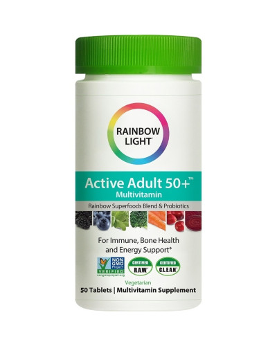 Мультивітаміни Для Дорослих, Active Adult 50+, Rainbow Light, 50 таблеток
