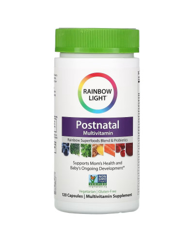 Мультивитамины для Женщин в Послеродовой Период, Postnatal Multivitamin, Rainbow Light, 120 капсул
